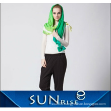 Green Printed Custom Design 100% Silk Headwear